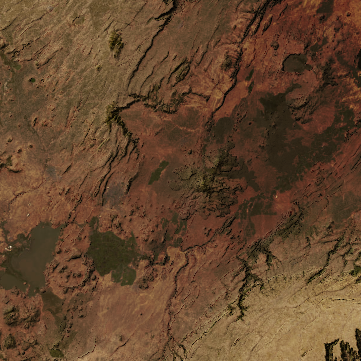 hillshade of adama, ethiopia