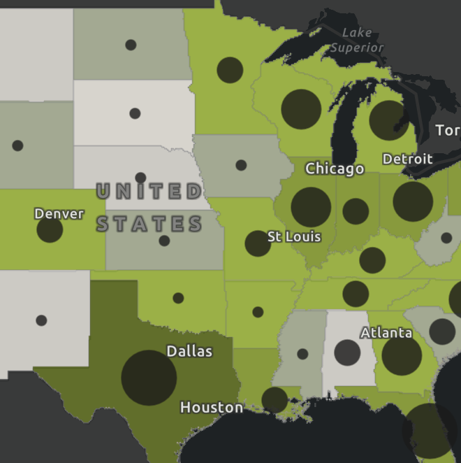 food waste and carbon map